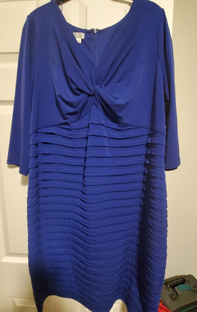 Blue form fitting dress